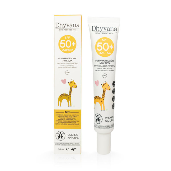 Солнцезащитный крем для детей "Mineral Sunscreen SPF50 plus", 50 мл Dhyvana