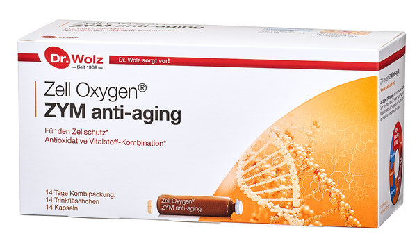 Zell Oxygen ZYM anti-aging, 14 ампул и 14 капсул Dr. Wolz