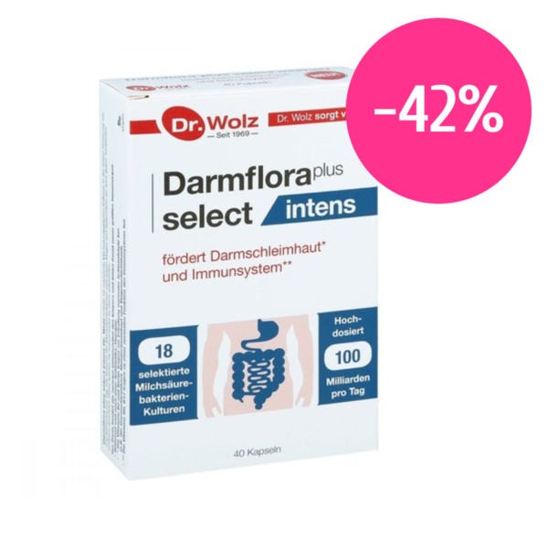 Darmflora plus® select intens, 40 капсул Dr. Wolz
